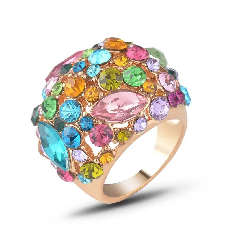 Luxury Jewelry Design Vintage Rings for Women Aesthetic Wedding Ring Fashion Accessories Couple Ring Crystal Jewelry