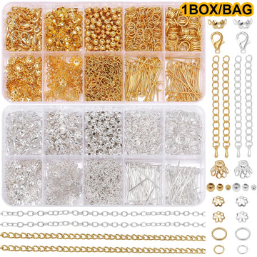 1Set/Bag Jewelry Making Starter Kit Earrings Necklace Findings DIY Beads Jewelry AccessoriesSuitable For Adults And Beginners (G
